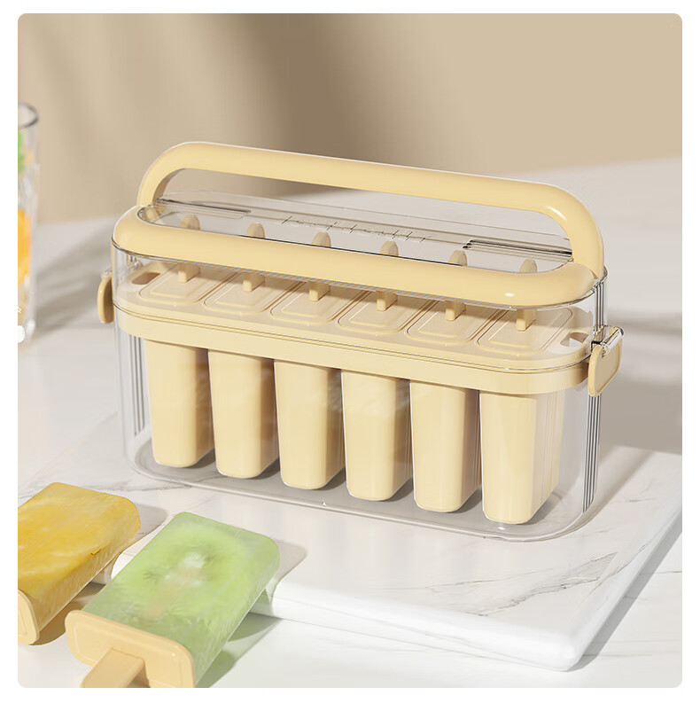 Baicaoyuan Ice Cube Mold, Flip Ice Tray, Ice Maker Box with Lid, Food-Grade Freezing Tool Mold, Green, 32 Compartments 19