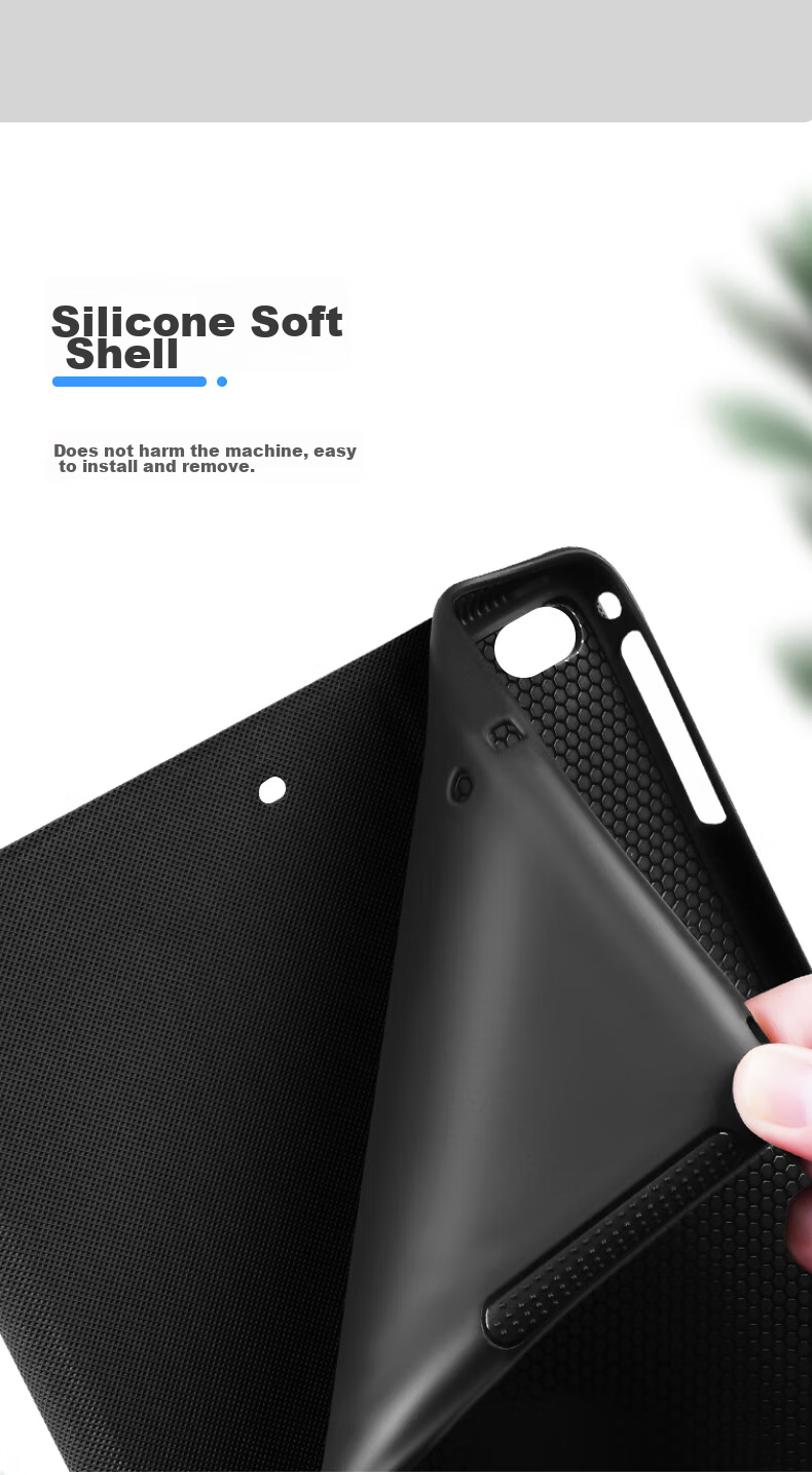 Shihan IPad Mini 5/4 Case, 7.9-Inch Apple Tablet Protective Cover, Mini 1/2/3 Full Protection Soft Case, Silicone Book-Style Stand, Shockproof 5
