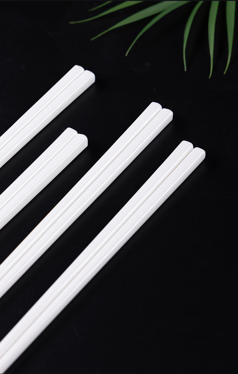 Songfaciqi Ceramic Chopsticks for Home Use, Pure White Chinese Style Gift Box Set, Mold-Resistant, Heat-Resistant, Easy to Clean, Household Chopsticks, 10 Pairs 8