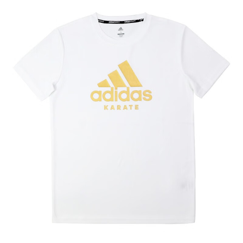 Adidas Men's Short-Sleeve Outdoor Casual Breathable Sportswear Fitness Quick-Dry T-Shirt, White/black (Judo), Size S 13