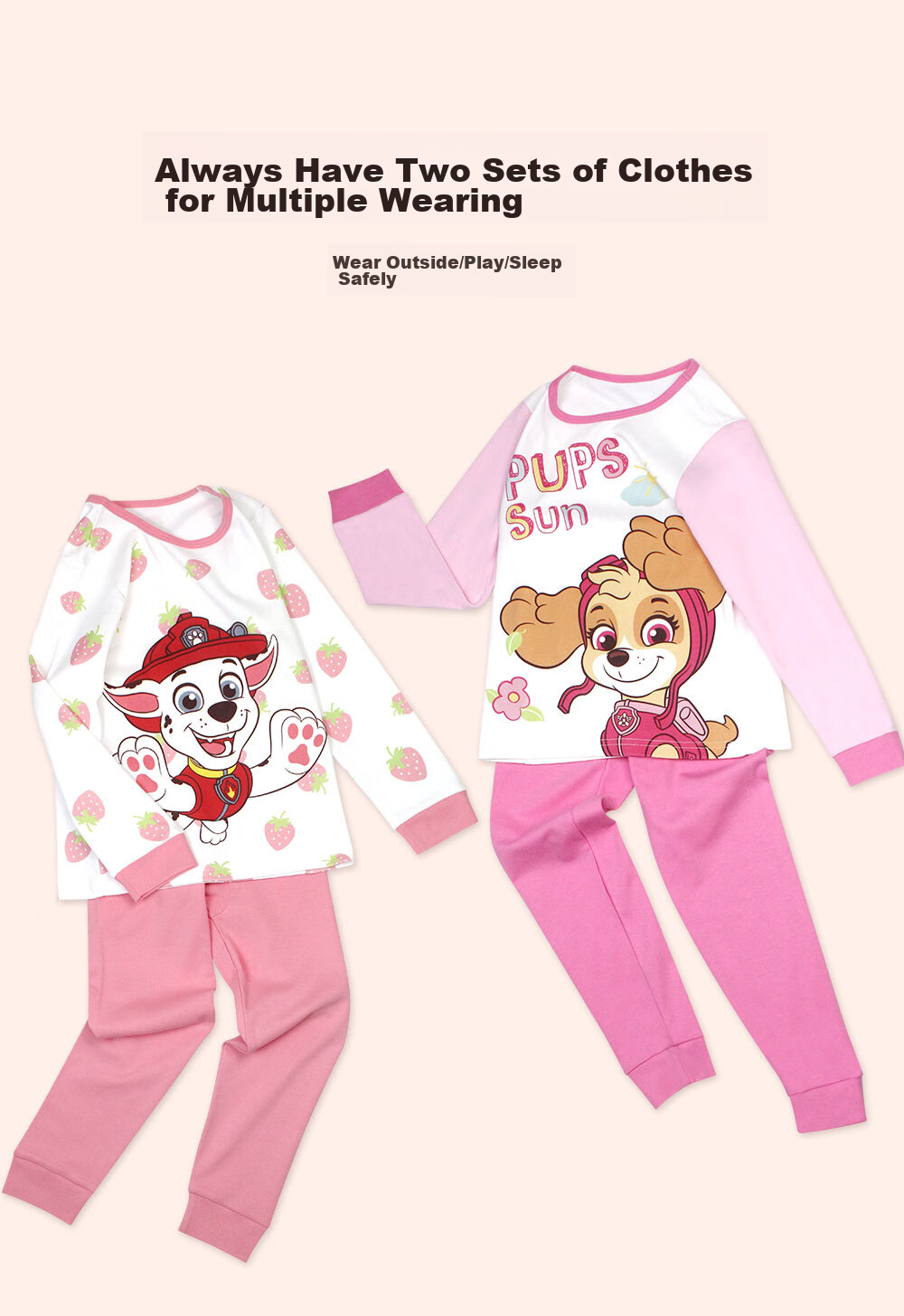 PAW PATROL Children's Autumn Underwear Set, Boys' Pajamas, Kids' Spring Loungewear, Girls' PA1837 120 6
