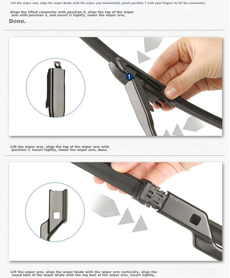 BOSCH Shenyi Six-In Windshield Wiper, 19 Inches Single Pack (Multi-Functional Interface, Consult Customer Service for Vehicle Models) 7