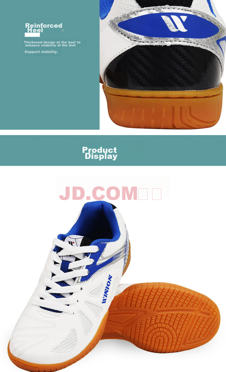 WINION Selected Table Tennis Shoes for Men And Women, Non-Slip And Wear-Resistant Table Tennis Sports Shoes, Starting Point White And Black, Size 38 11