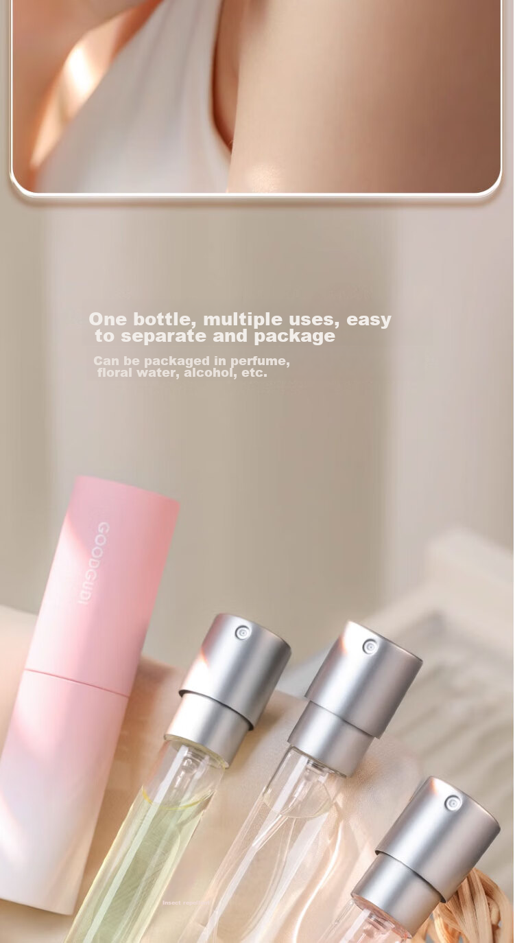 Goood Perfume Dispenser Bottle, High-End Portable 10ml Glass Refillable Travel Spray Pump Empty Bottle 7