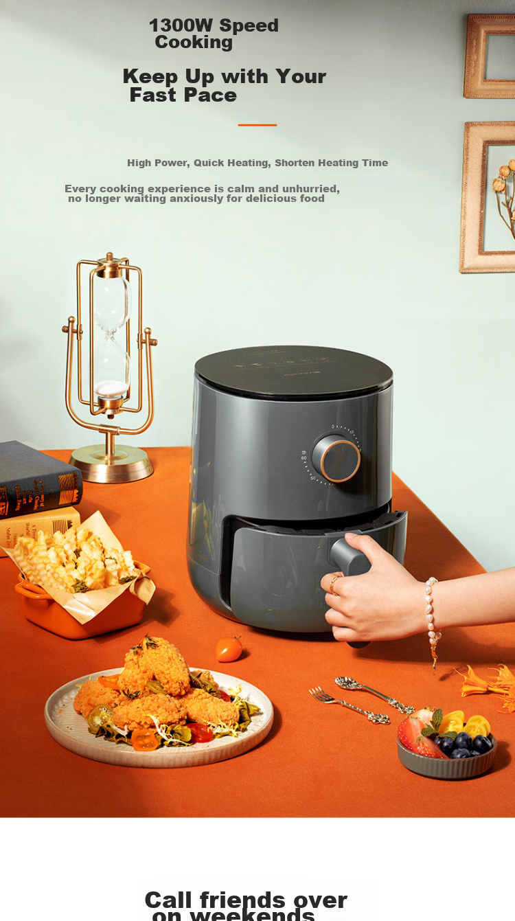 Joyoung Air Fryer for Home Use, Multifunctional, 3L Large Capacity, Timer Function, Non-Stick Fries Maker, KL30-VF165 8