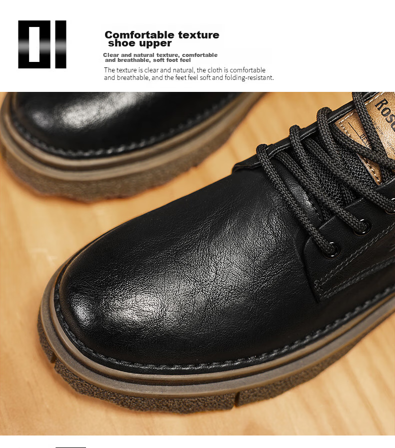 CALIFBULL Men's Shoes, Spring And Summer Men's Style, Height-Increasing Casual Leather Shoes, Derby Business Formal Thick-Soled Leather Shoes, Black And Brown, Size 39 6