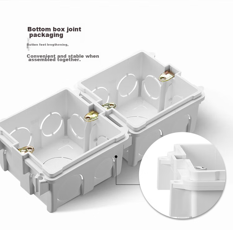 BULL 118-Type Switch Socket Wiring Box, Nine-Hole Socket Concealed Box, Wall Socket Base Box 3-Gang Concealed Box H15 (Suitable for 156mm Panel) 3