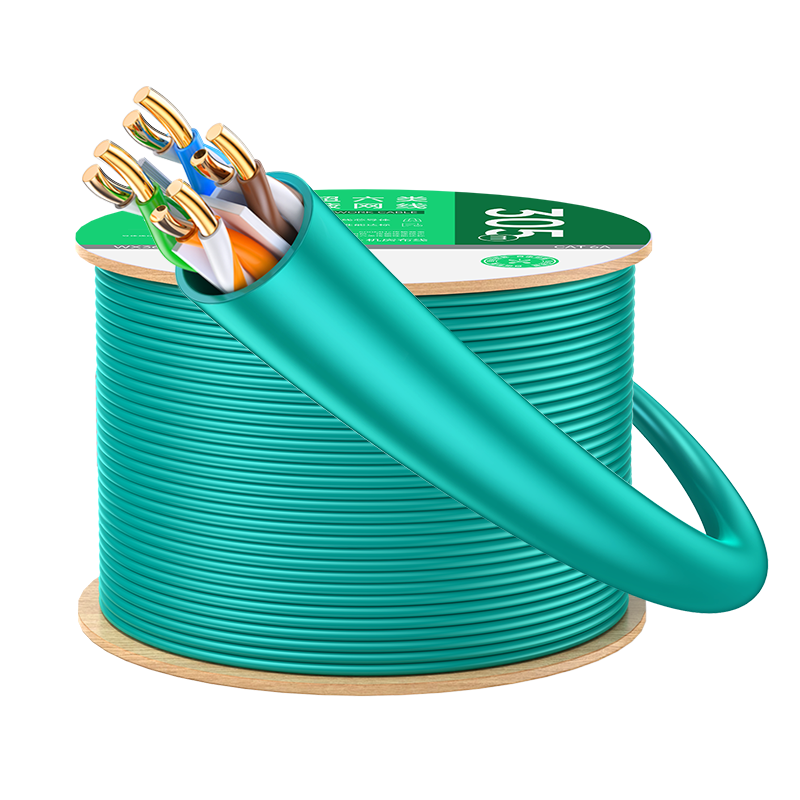 BIAZE CAT6A Unshielded Twisted Pair Cable [0.59±0.008mm Pure Copper Core] 10 Gigabit High-Speed POE Powered Monitoring Engineering Home Wiring Box, 305 Meters