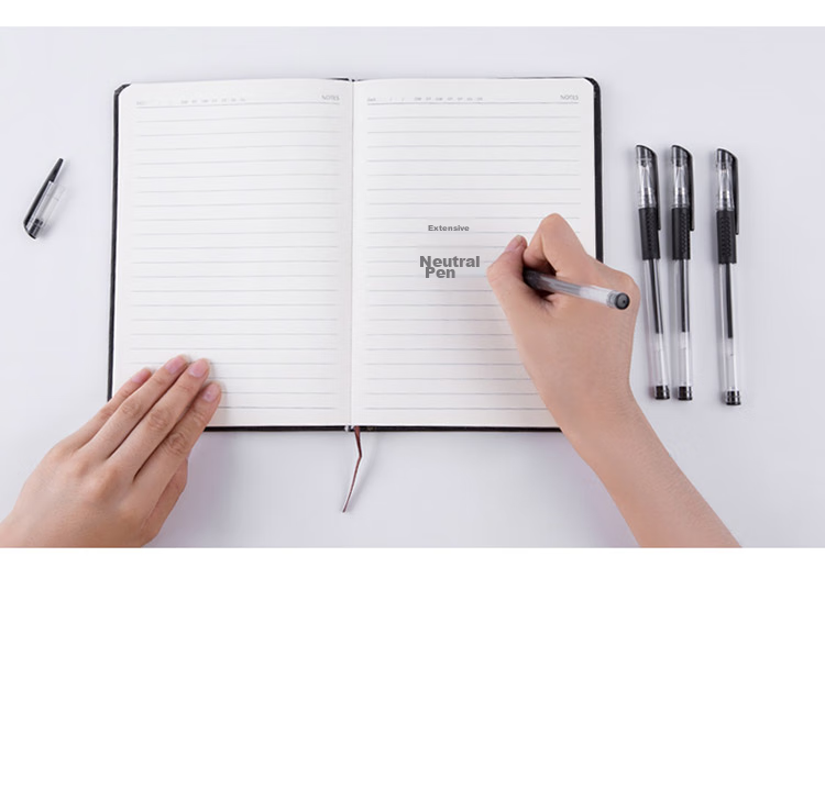 GuangBo 0.5mm Black Classic Gel Pen Set (10 Pens + 10 Refills), 20-Piece Set, ZX9517D 17