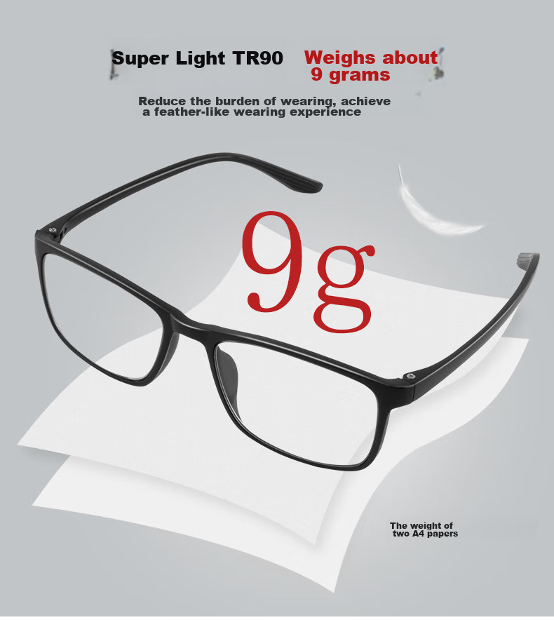 VGO Reading Glasses for Men And Women, Anti-Blue Light Presbyopic Glasses, High Definition Wear-Resistant Eyewear for Elderly, Model 1012 Black 200 Degrees 3