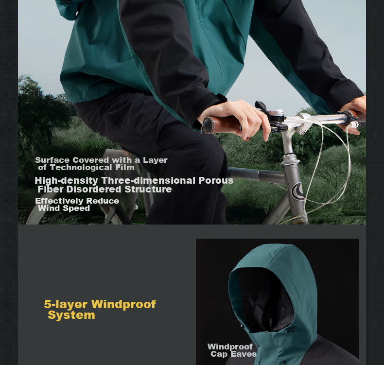 CAMEL Windbreaker Jacket for Men And Women, Trendy Sports Outdoor Rainproof Mountaineering Coat, Autumn And Winter Outerwear M34CAFO730D 22