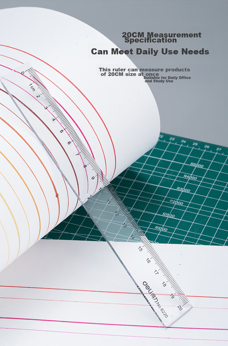 Deli (Deli) 40cm Office Study Universal Ruler, Exam Preparation And College Entrance Exam Blessing Gift, High School Entrance Exam Plastic Straight Ruler, Measuring Tool 4