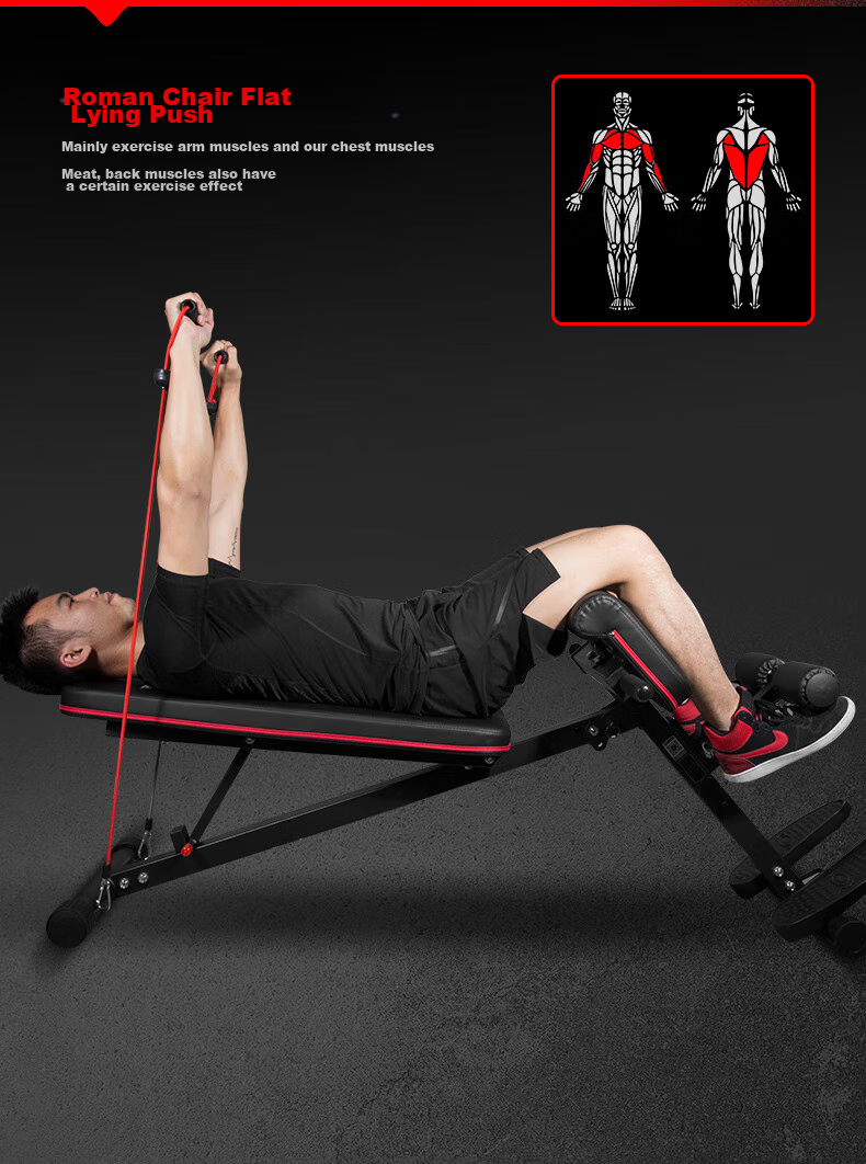 RIDO Roman Chair Adjustable Height Multi-Functional Dumbbell Bench for Home Gym Equipment TD35 10