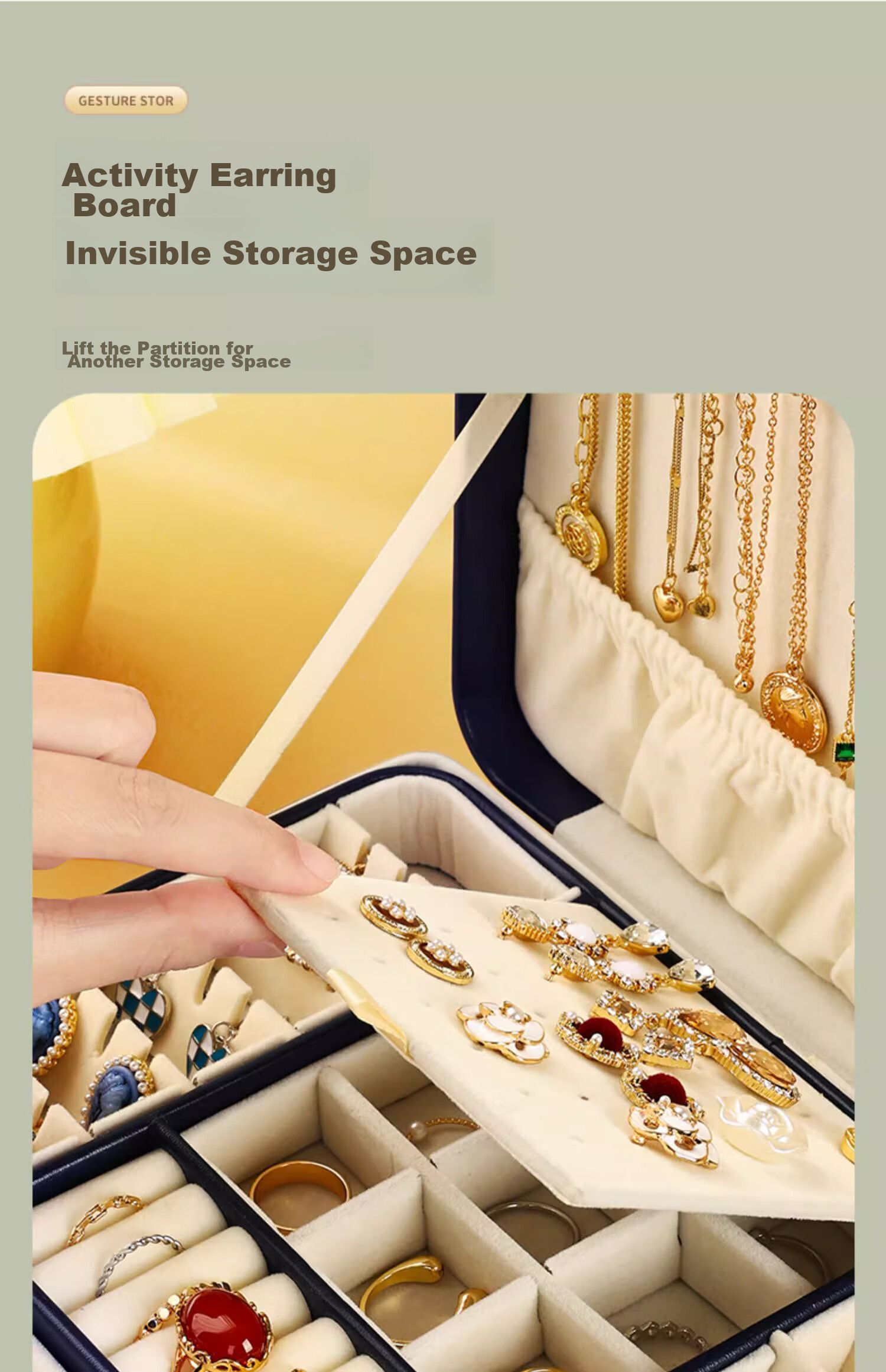 Jiadu Jewelry Storage Box for Necklaces, Earrings, Rings, Earrings, Luxury High-End Exquisite Watch Chain Organizer Jewelry And Gemstone Gift Box 9
