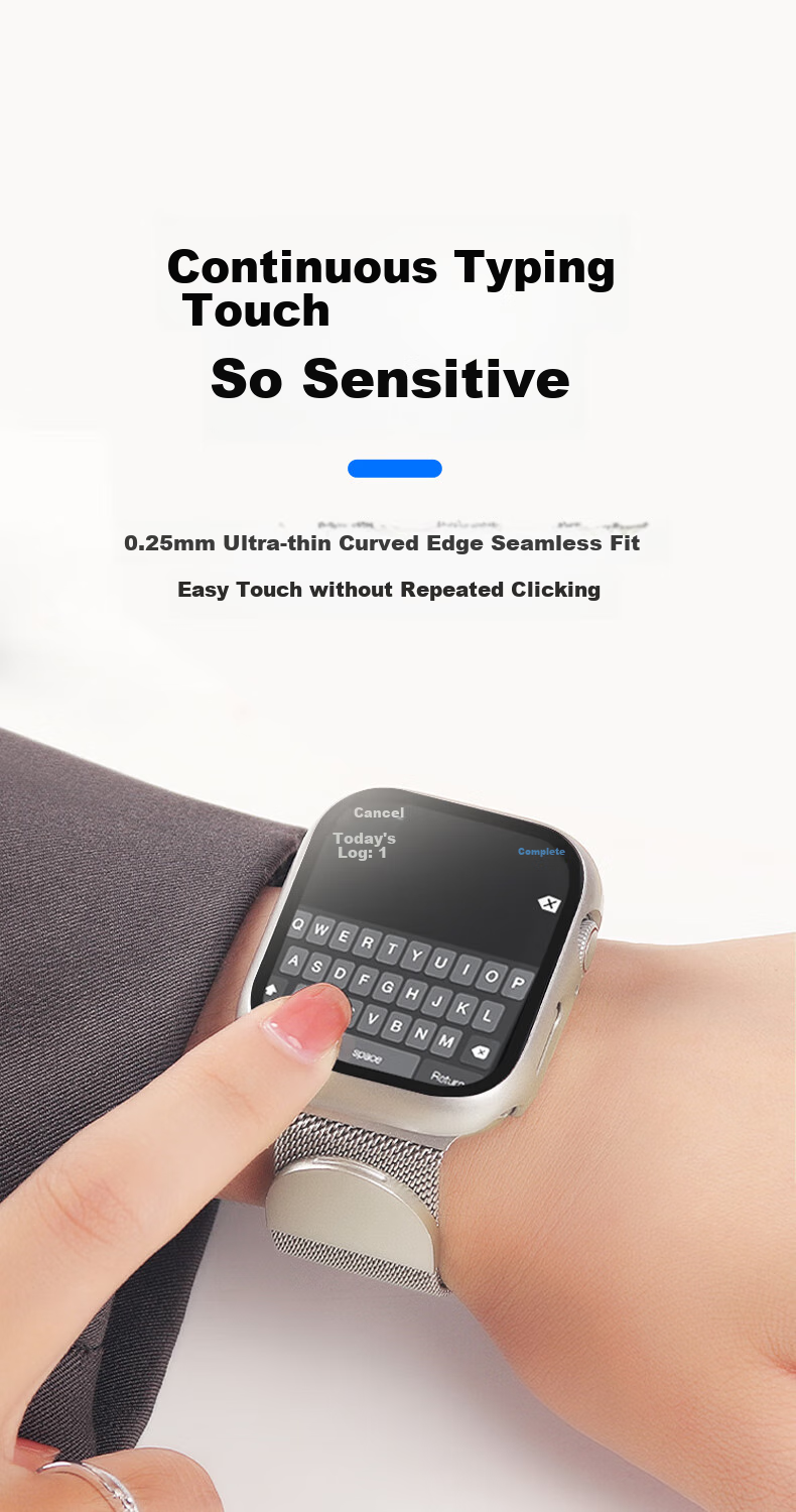 Mashi Compatible with Apple Watch Protective Case for S8, IWatch S9 Case with Integrated Screen Protector, Full Coverage Tempered Glass Film for Apple Watch, Shockproof And Scratch-Resistant, Starlight Color, 41mm 5