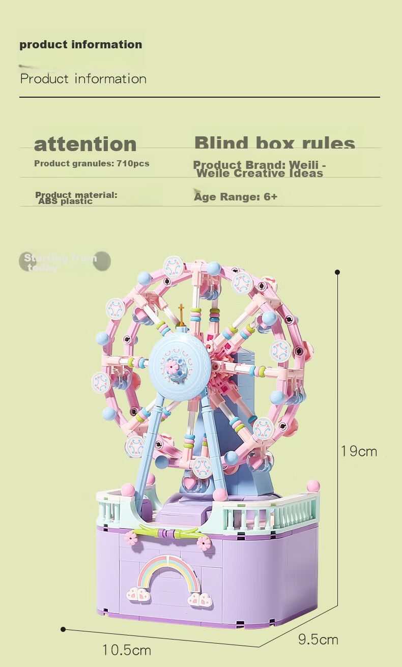 MAIER FEILE Birthday Gift for Little Girls Aged 6-10 Children's Toy Musical Music Box for Girls Ages 7-14 Practical 9