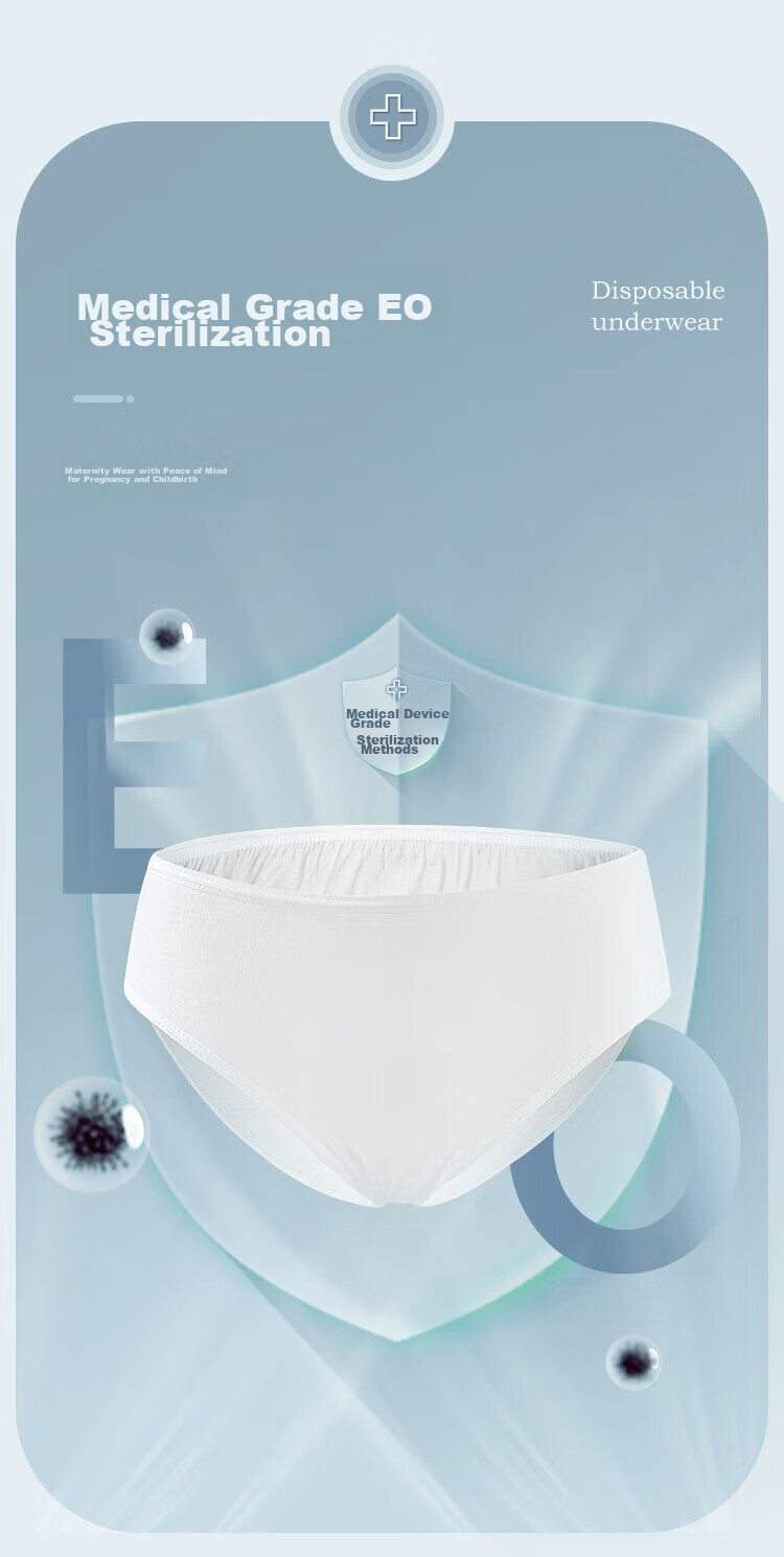 JOYNCLEON Disposable Women's Underwear, Maternity Pure Cotton Panties, No-Wash Travel Postpartum Large Size 20 Pairs L Jnk123538 2