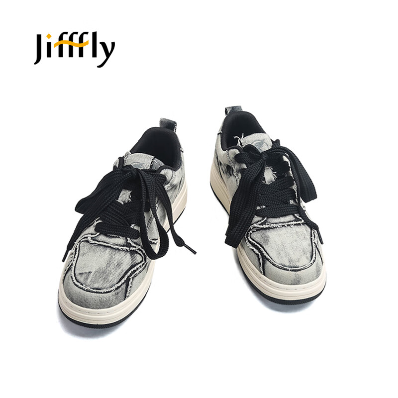 Мужские кроссовки jifffly, ретро, универсальные, повседневные, модные, низкие, 611, стирка черного цвета, размер 37