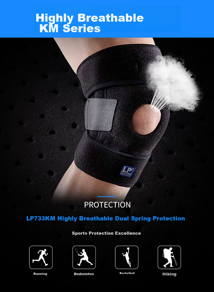 LP 733CN Upgraded Breathable Sports Knee Pads for Basketball And Soccer with Double Spring Support for Heavy Weight, Extra Large Size, Two-Pack 2