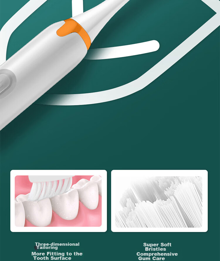 KONKA Electric Toothbrush KTYD-DDYS01A, Three Brush Heads Sonic Toothbrush 8