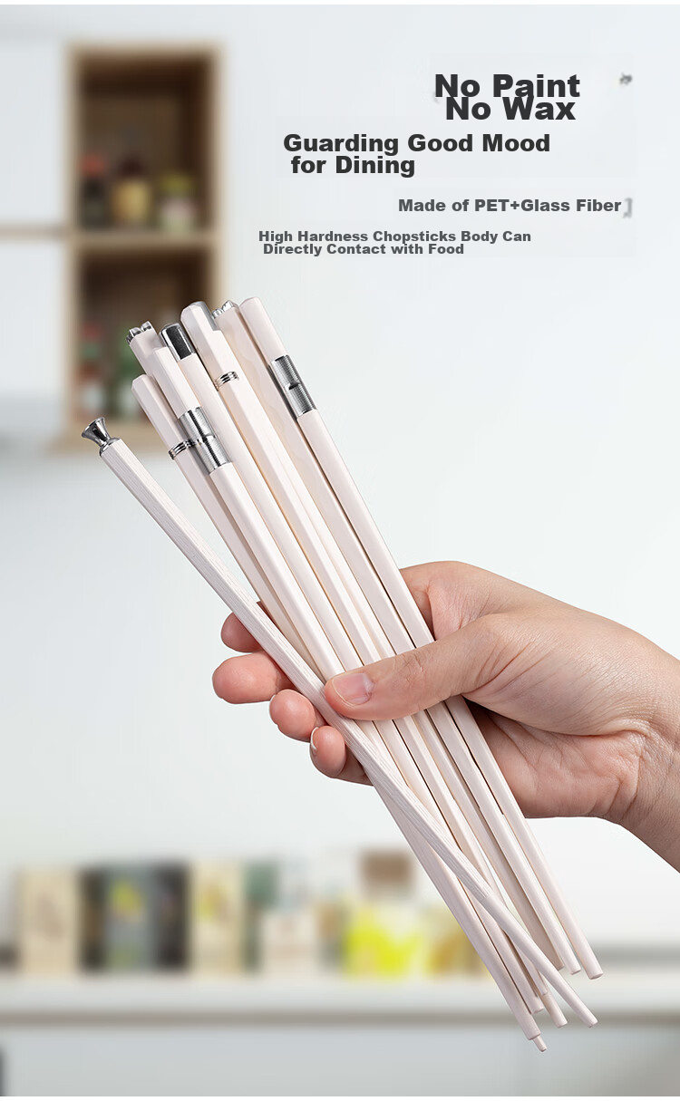 Banwu Life Premium Alloy Chopsticks Non-Slip Heat-Resistant Household Individual Anti-Mold Antibacterial Personal Chopsticks 9