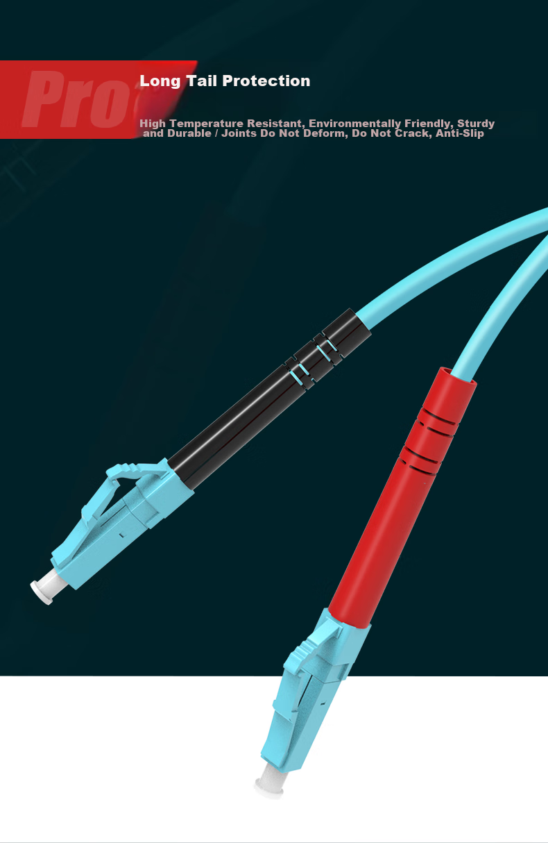 Nokoxin Telecom Grade 10G Multimode Duplex Fiber Patch Cable OM3 Duplex Bend-Resistant Pigtail Optical Module Data Center Communication LC-LC 15m 4