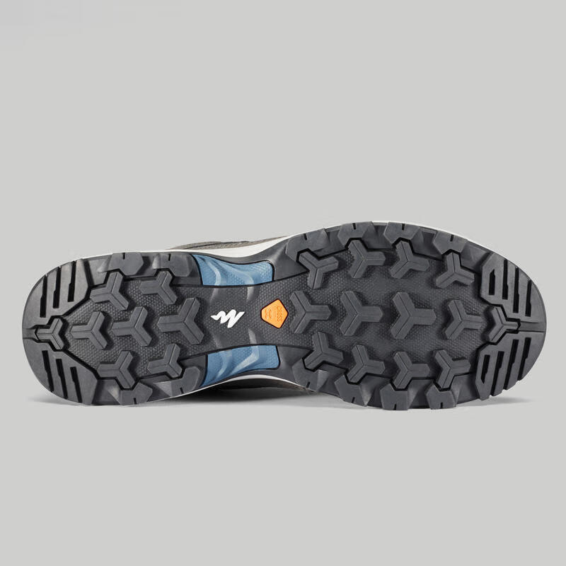 DECATHLON Hiking Shoes MH100 Men's Outdoor Sports Shoes, Wear-Resistant Lightweight Trekking Boots, Black And Gray, Size 45, 2938503