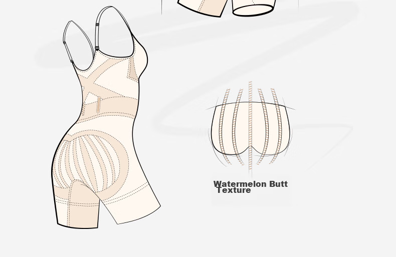 Quxianzhuyi [Song Xi Same Style] Black Chocolate Slimming Bodysuit Tummy Control Waist Cincher, Black [Thin Straps], Size M 6