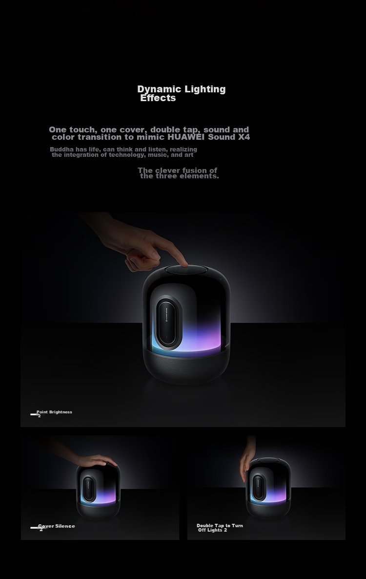 HUAWEI Sound X4, Yue Dong Bai, Bluetooth Speaker, Home Desktop Computer Speaker, Wireless Stereo, Smart Speaker Gift, High-Fidelity 8