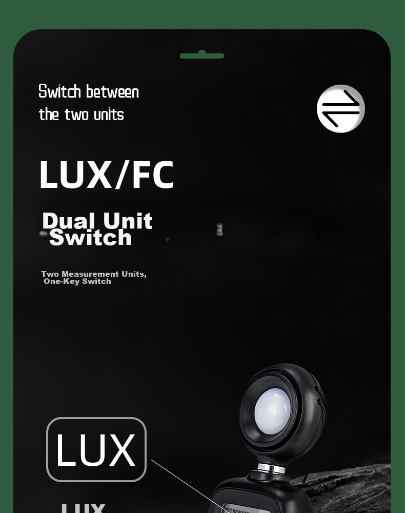 Deli Integrated Illuminance Meter, Home Light Meter, High-Precision Lumen Tester, Brightness Meter, Illuminance Tester 10