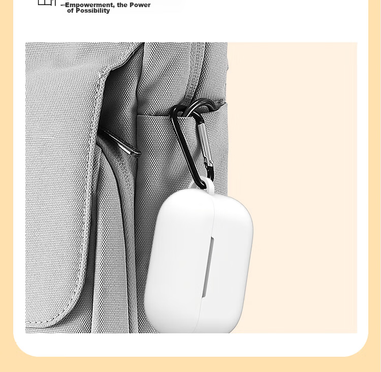 ESCASE AirPods Pro Protective Case, Apple Wireless Bluetooth Earphone Anti-Slip Cover, Shockproof Liquid Silicone Slim Storage Box with Hook, Anti-Fingerprint, Black 12