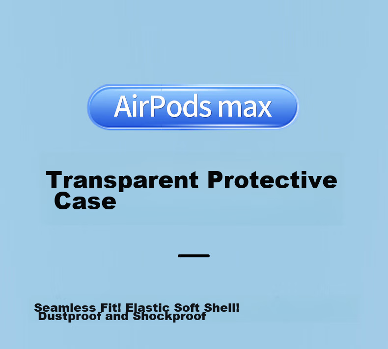 Masentek Compatible with Apple AirPods Max Over-Ear Bluetooth Headphones Protective Case, IPhone Soft TPU Accessory Cover, Scratch-Resistant, Drop-Proof, Wear-Resistant, Transparent 1