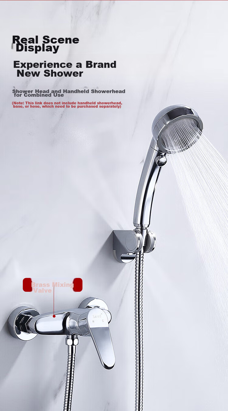 Larsd Shower Mixing Valve, Shower Faucet, Mixer Valve, Copper Body, Bathroom Hot And Cold Shower Switch, LD5203 3