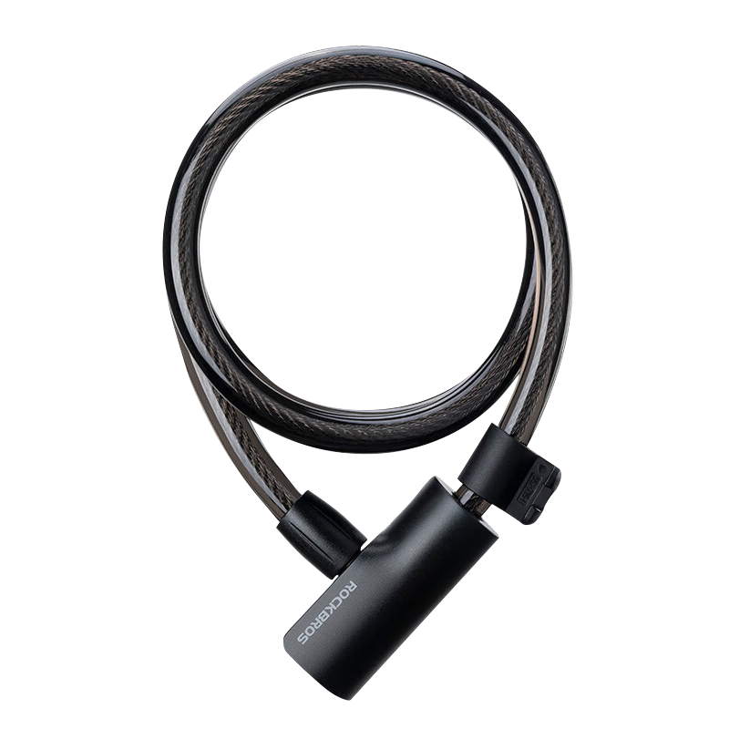 ROCKBROS Bicycle Lock, Steel Cable Lock, Rim Lock, Anti-Theft Lock for Mountain Bikes, Road Bikes, Electric Bikes, Portable Cycling Lock for Home Use, Black