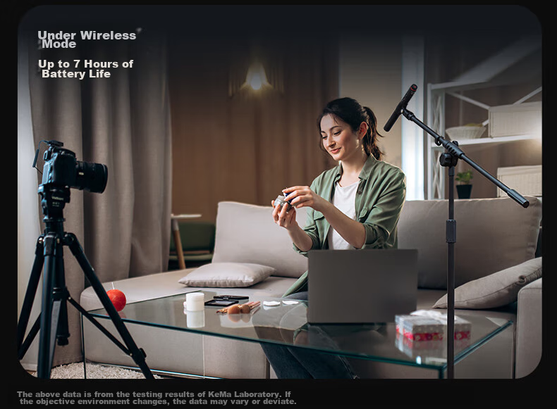 COMICA VM30 Wireless Microphone, Mobile Phone Live Streaming Directional Pickup, Condenser Microphone, DSLR DV Camera Gun-Type Recording Microphone, Professional Interview Microphone, Top Microphone, Black 15
