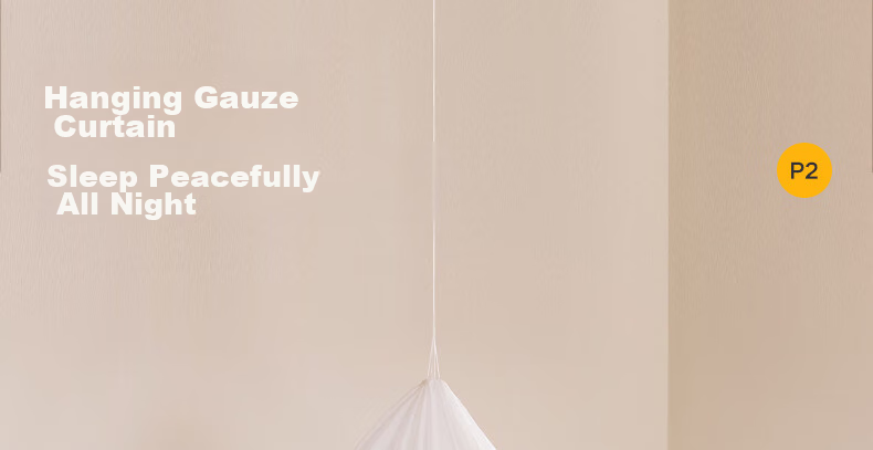 MEDOGA Class A Maternal And Infant Palace-Style Floor Mosquito Net, Home Use, Ceiling-Mounted, No Installation Required, Princess Style, Light Beige, 1.8 Meters [Romantic And Elegant] 11