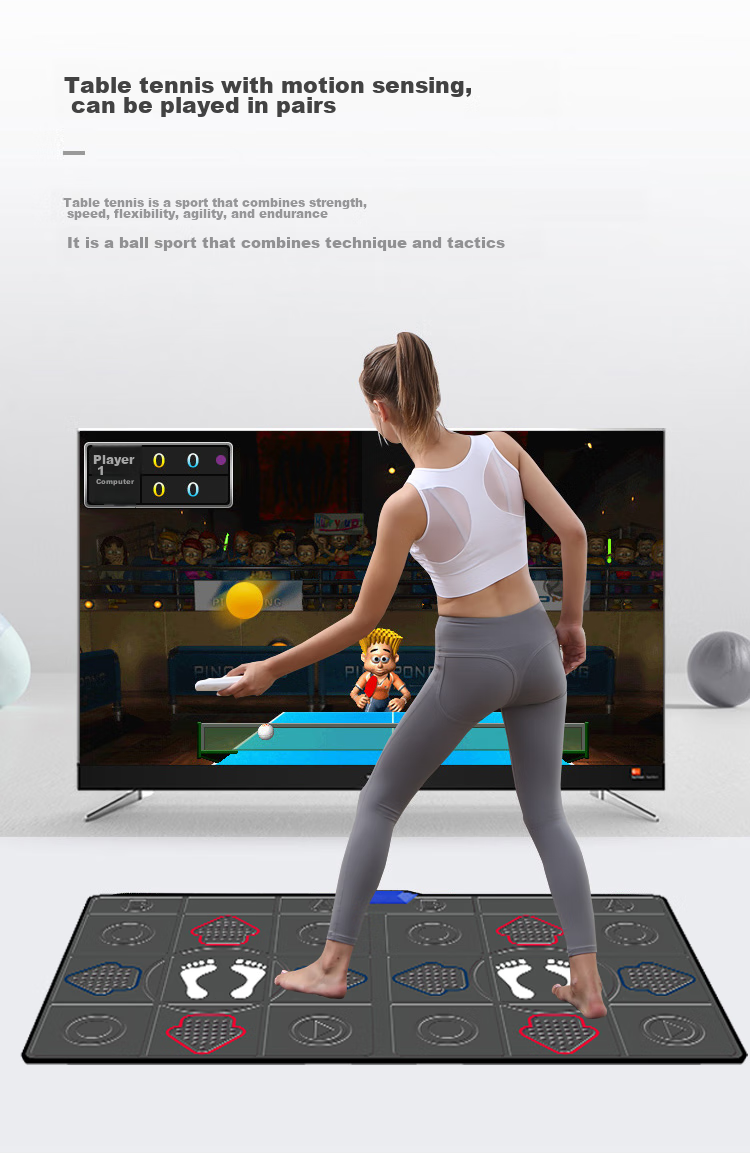 [Children's Birthday Gift] HongTai Double Wireless Dance Mat, Home TV Motion Sensor Camera, Running Mat 22