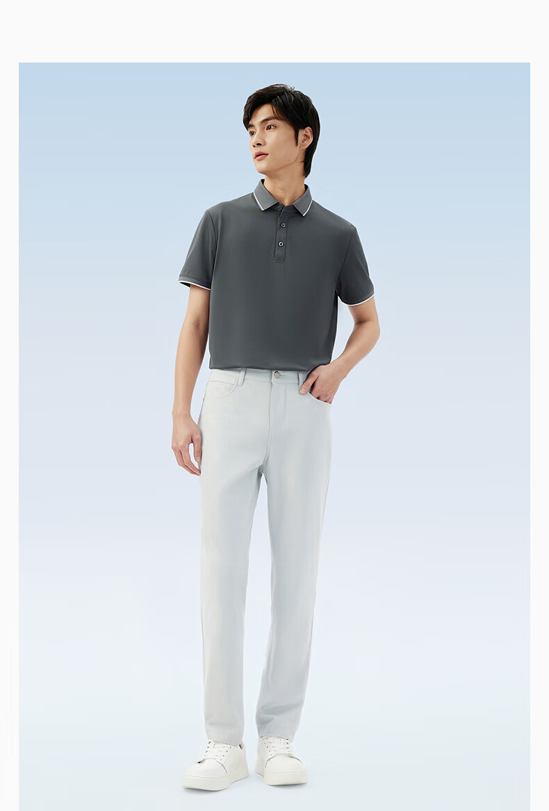 Hodo Ice Skin Cooling Men's Moisture-Wicking Quick-Dry Antibacterial Short Sleeve Polo Shirt 22