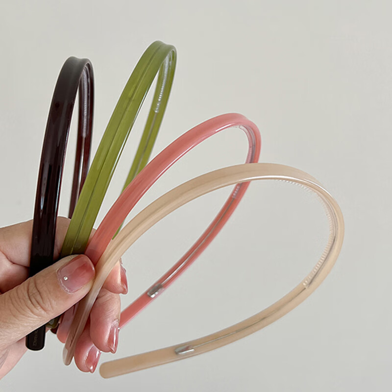 Xiangwan Headband, Acetate Thin Style Hairband, Non-Binding, Non-Slip, with Teeth, Elegant Appearance, for Going Out, Hair Accessory, to Crush Hair, Mid-Autumn Festival Gift 7