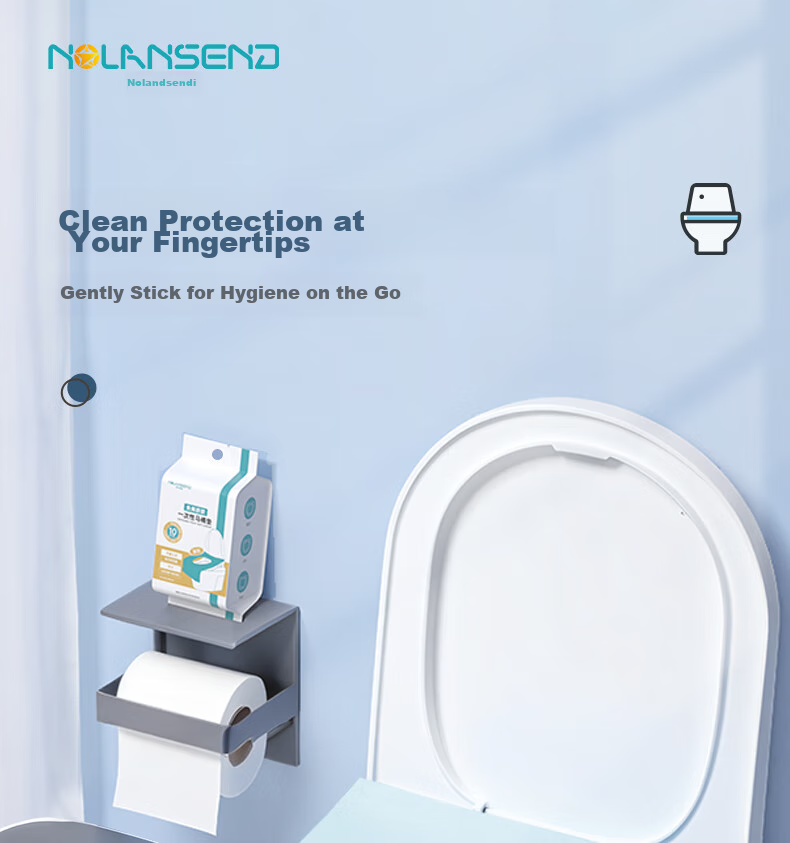 NOLANSEND Disposable Extended Toilet Seat Covers, Travel Hotel Sterilized Grade Hygiene Padded Paper, Postpartum Large Size, 30 Pieces Individually Wrapped 2