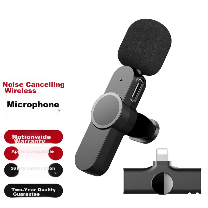 JoJar Wireless Lavalier Microphone for Mobile Live Streaming, Online Classes, Outdoor Interviews, Short Videos, Professional Vlog Recording, Apple Mini Microphone with Apple Connector