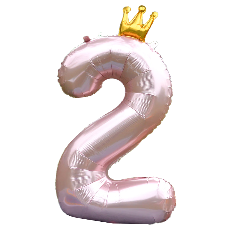 Duomeiyi Birthday Scene Decoration, Girl's Children's Birthday Number Balloons, 2-Year Atmosphere Props, Party Decorations, Pink