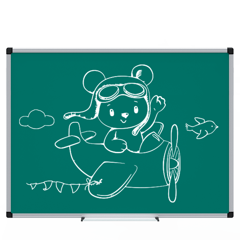 Deli 120*90cm Blackboard Green Board, Whiteboard Chalk Writing Board Classroom Galvanized Backboard Magnetic Attachable Office Teaching Conference Hanging Writing Board, Green Board 33684