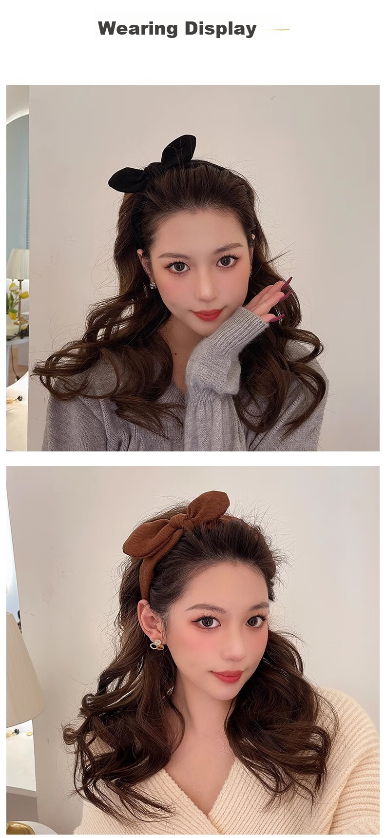 Xiangwan Hairband, Cute And Elegant Bow Headband for Women, Versatile Hair Accessory, Outdoor Hair Clip, Hair Band, Birthday Gift for Girls 2