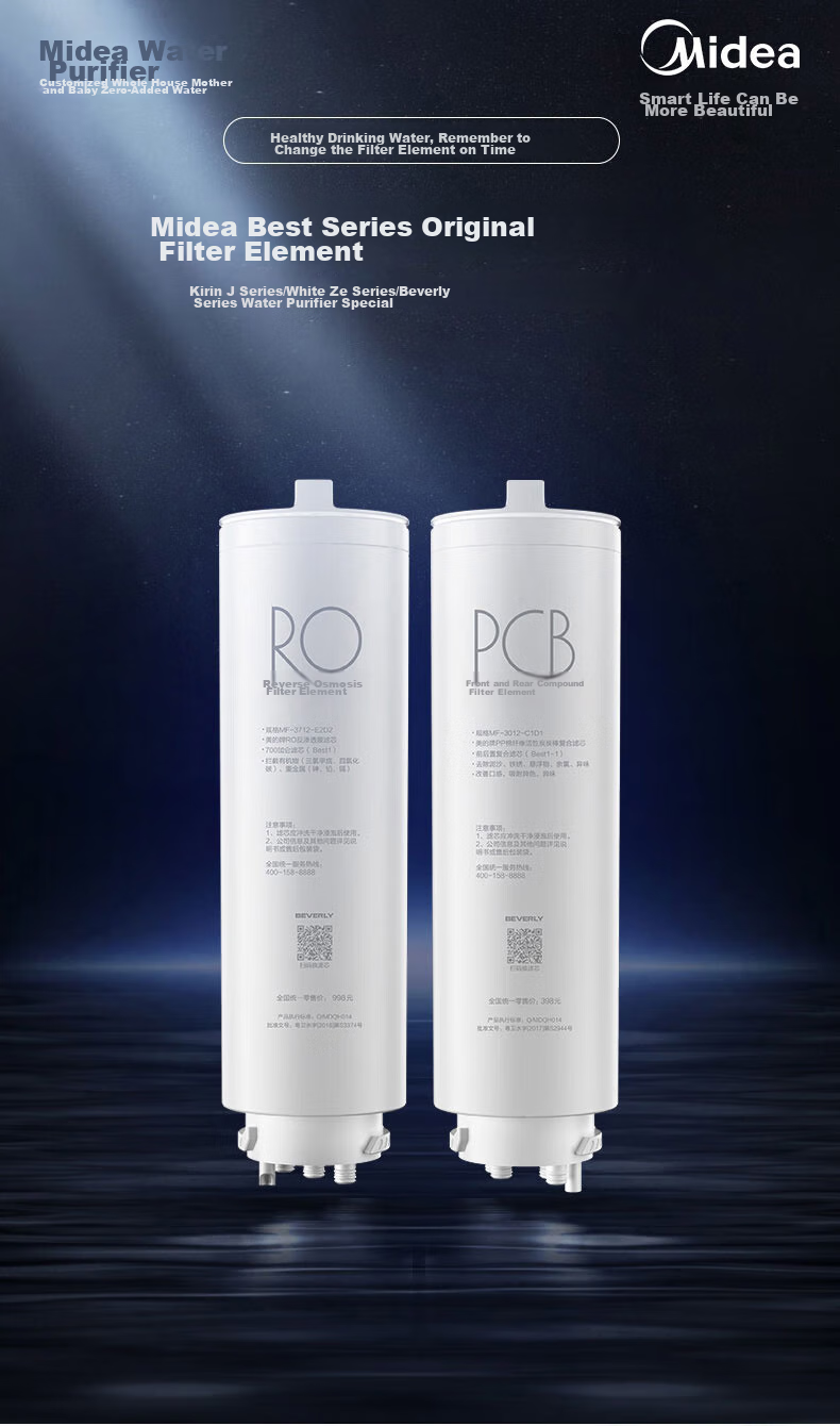 Midea 0 Scale Inhibitor Water Purifier Filter Cartridge 1891B-400G/1782D Old Model, 1916B-800G 1782D-Beverly Hills G5-Best Series-PCB 2