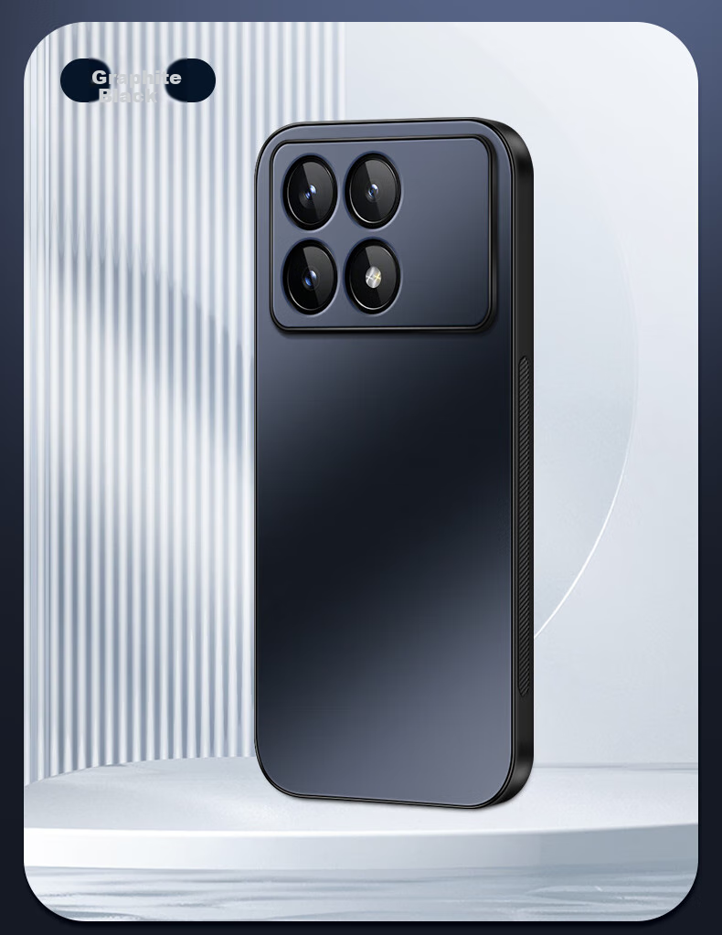 Shangsu Compatible with Redmi K70 Phone Case, Xiaomi K70 Pro Protective Cover, AG Frosted Lens Full Protection Soft Shell, Shockproof, Redmi Simple Business Style for Women And Men, Outer Case, Graphite Black 22