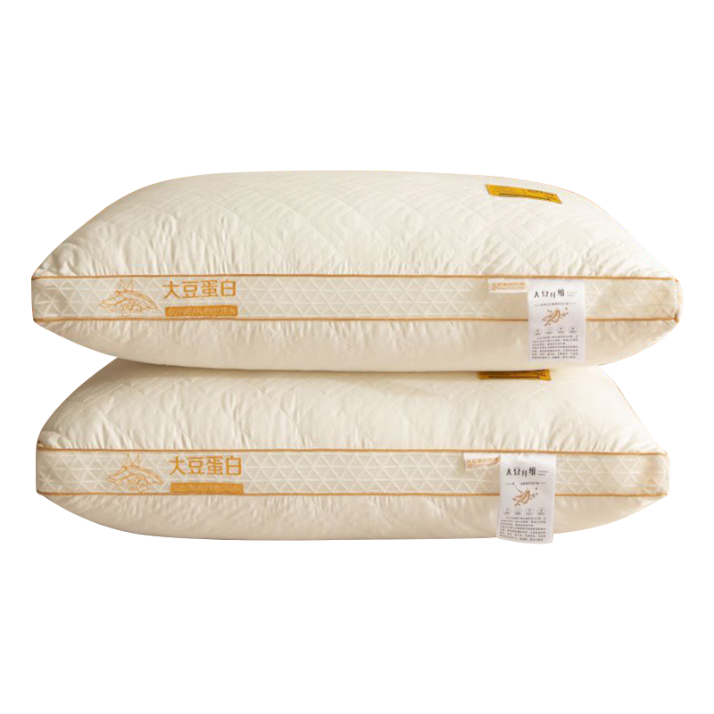 Wuyingongfang Mu Yin Liangpin Textile Subsidiary Class A Soybean Pillow Core Neck Protection Home Hotel Pillow for Sleeping, Medium Pillow