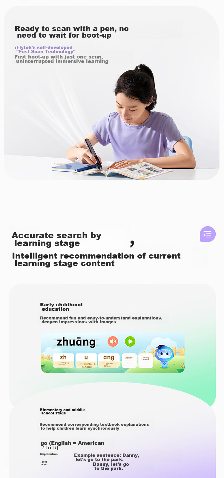 IFLYTEK AI Dictionary Pen P30 Pro English Reading Pen Learning Device, English Translation Tool, Suitable for All Ages from Preschool to High School 3