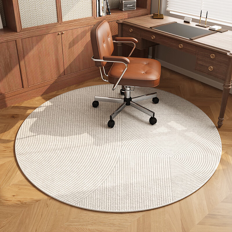 YISHANG Round Carpet Chair Mat, Gaming Computer Chair Foot Pad, Home Study Rocking Chair Wooden Floor Protection Mat
