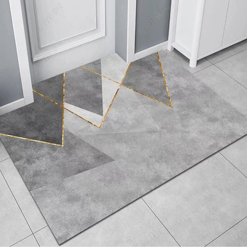 Qimian Entrance Mat, Doorway Foot Mat, Luxurious High-End Feel, Non-Slip, Dirt-Resistant, Foyer Rug, Fenghua 80*120cm 13